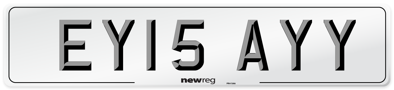 EY15 AYY Number Plate from New Reg